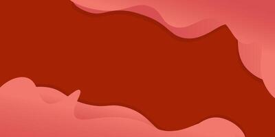 abstract red soft liquid color paper cut wavy layer background. eps10 vector