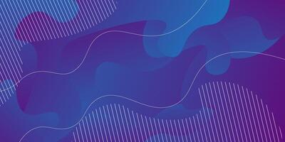 abstract purple blue liquid color gradient wavy geometric fluid shape background vector