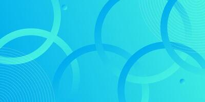 Colorful blue abstract background with simple circle shapes and lines pattern. Bright blue design. eps 10 vector