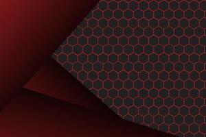 red black abstract with hexagon mesh pattern design modern futuristic background illustration. Ep 10. vector