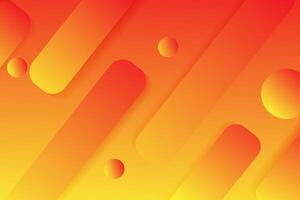 abstract liquid color orange gradient yellow combination with geometric shapes background. eps10 vector