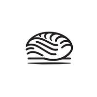 bakery logo icon outline element isolated vector