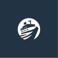 ship sailboat transportation wave logotype brand vector