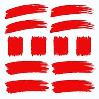 Brush strokes . Set of text boxes. Paintbrush collection. Grunge design elements. Dirty texture banners. Painted rectangles and long strokes vector