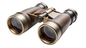 A vintage binoculars isolated on transparent background png