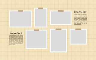grid digital photo collage design template vector