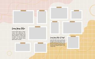 Collage of realistic frames Border vector