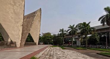 Architecture of Mausoleum of three leaders or Tin Netar Mazar at Shahbag Dhaka photo