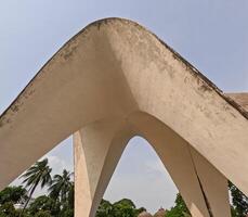 Shell structure of Mausoleum of three leaders at Shahbag Dhaka University area photo