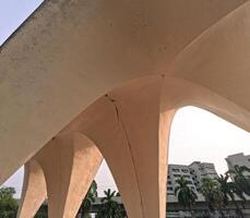 Shell structure of Mausoleum of three leaders at Shahbag Dhaka University area photo