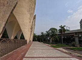 Shell structure of Mausoleum of three leaders at Shahbag Dhaka University area photo