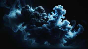 Artistic black background featuring dynamic smoke and light effects, showcasing a dramatic and modern design with abstract visuals that enhance the atmosphere and create a striking visual impact. video