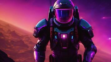 Space scientists in modern astronaut suits embark on a mission to study life forms and scientific data, pushing the boundaries of space exploration and planetary research beyond Earth. video