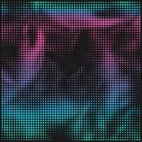 Holographic retro 80s, 90s futuristic cover. Abstract poster, flyer template. Half tone gradient shapes. Trendy minimal colorful branding design background vector