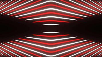 Red and White Abstract Neon Lines Show Background VJ Loop video