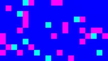 Cyan and Pink on Blue Square Noise Background VJ Loop in 4K video