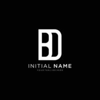 BD DB Abstract initial monogram letter alphabet logo design vector