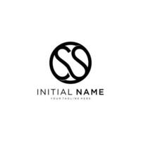 Initial SS logo design, Logo Design SS with Creative Modern Trendy Typography and monogram logo. vector