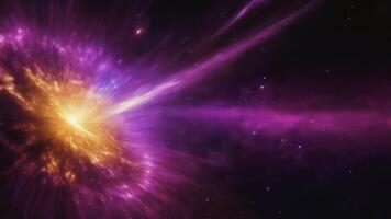 Cosmic waves flow across this abstract space background, illuminated by a transdimensional aura that creates a vibrant and dynamic scene, reflecting the infinite possibilities of the universe. video