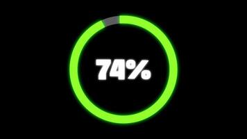 Circular loading progress bar animation- from 0 to 100 percent video