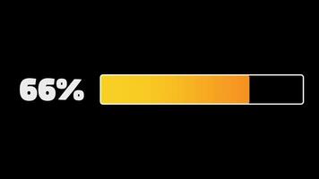 Linear loading progress bar animation. 4K motion graphic visuals. video