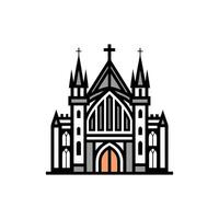 art illustration and drawing gothic architecture house vector