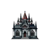 unique beautiful and attractive illustration gothic architecture house vector