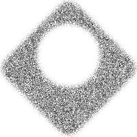 Monochrome noise gritty halftone dot isolated design element motif vector