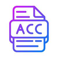 Accdb document file type icons. Modern Database Gradient Icon. illustration. vector