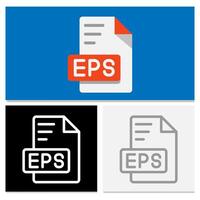 Eps document file format with flat style. with a blue, white and gray outline and background. Can be used for websites, UI and interfaces. vector