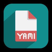 Yaml documents flat icons. extension, file type, icon symbol format. illustration. vector