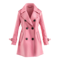 Front view of a camel women's duster coat on a wooden hanger isolated on a white transparent background, realistic Ai image png