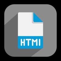 Html document file type flat icons. extension, format symbol icon. illustration. vector