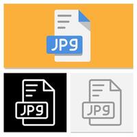 Jpg document file format. set of flat file format icons with various color options. Can be used for websites, UI and interfaces. vector
