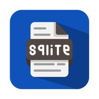 Sqlite document database flat icons. Suitable for websites, UI and mobile apps. vector