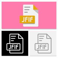 Set Jfif document file format. flat format file icon in a minimalist and clean style. Can be used for websites, UI and interfaces. vector