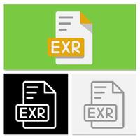 Exr document file format. set of file format flat icons for various platforms. Can be used for websites, UI and interfaces. vector