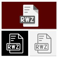 Rwz document file format. flat file type icon design for design needs. Can be used for websites, UI and interfaces. vector
