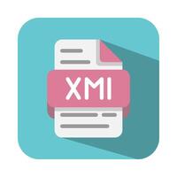 Xml document flat icons. extension, extension, type. Suitable for websites, UI and mobile apps. vector