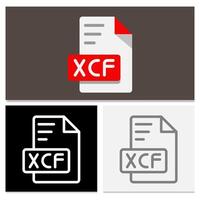 Xcf document file format. minimalist flat file type icon for a simple look. Can be used for websites, UI and interfaces. vector