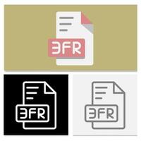 Set of 3fr file format icons in flat style. for modern digital design. Can be used for websites, UI and interfaces. vector
