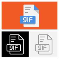 Set Gif document file format. the best flat file type icon for digital design needs. Can be used for websites, UI and interfaces. vector