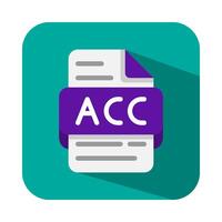 Accdb Flat database icon modern design element. file type, extension, document format. vector