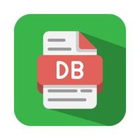 Db document flat icons. file type, extension, document format symbol icon. database icon suitable for presentations and Infographics. vector