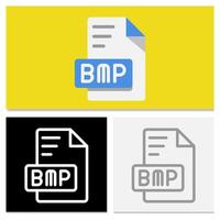 Set of Bmp file format icons in flat style. flat file icon design with various formats. Can be used for websites, UI and interfaces. vector