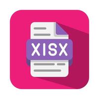 Xlsx file format flat icons. extension, document, extension, type. Suitable for websites, UI and mobile apps. vector