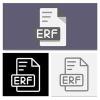 Erf document file format with flat style. Versatile and modern file format flat icon. Can be used for websites, UI and interfaces. vector