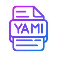 Yaml document format file type icon. gradient icons for storage and database. illustration. vector