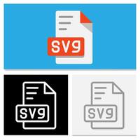 Set svg document file format. Flat file type icons are perfect for a modern and stylish look. Can be used for websites, UI and interfaces. vector