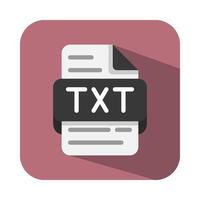 Txt document database file type flat icons. Suitable for websites, UI and mobile apps. vector